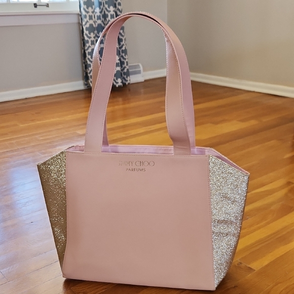 Jimmy Choo Blush Glitter Weekender Tote - Picture 1 of 11